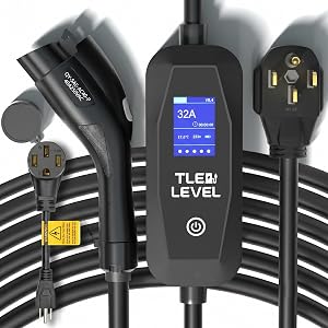 TLE LEVEL Level 2 EV Charger - Portable 40 Amp 9.6kW EV Charger, NEMA 14-50 Plug Electric 